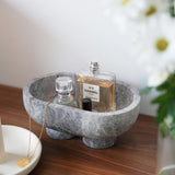 THE MUSE FOOTED OVAL TRAY - TUNDRA GREY MARBLE