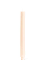 RIBBED COLUMN CANDLE - 27CM TAPERED BASE - NATURAL