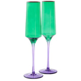 JADED CHAMPAGNE GLASS - SET OF 2